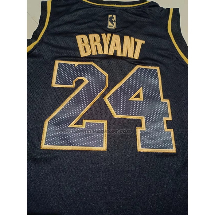 Maglia Bambino Golden Edition Los Angeles Lakers Kobe Bryant NO 24 Nero